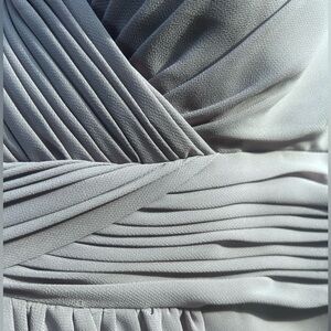 Christina Wu Sophisticated Silver Dress